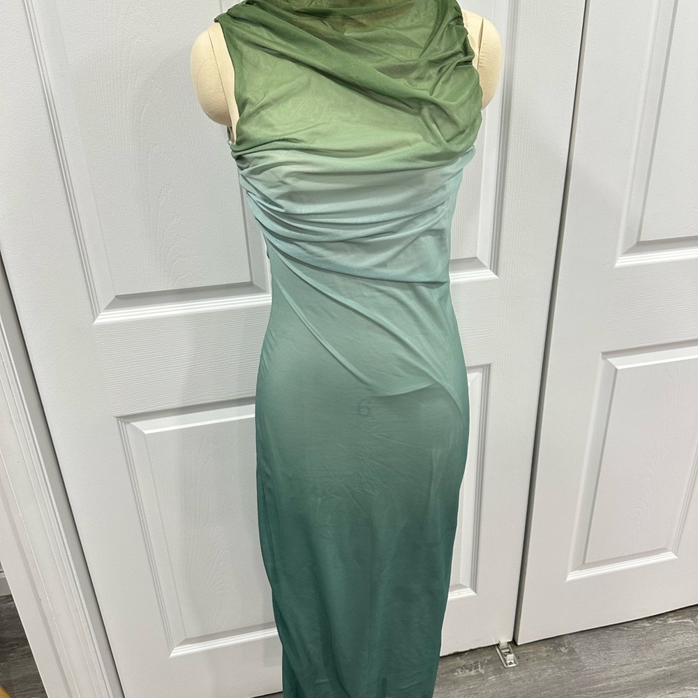 Elegant Green Ombre Dress